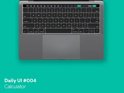 Daily UI #004 - Calculator calculator dailyui macbook touch bar ui
