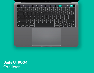 Daily UI #004 - Calculator calculator dailyui macbook touch bar ui