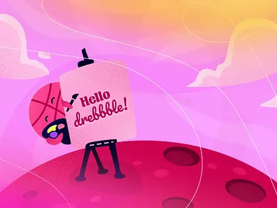 Hello Dribbble! ilustration ilustrator