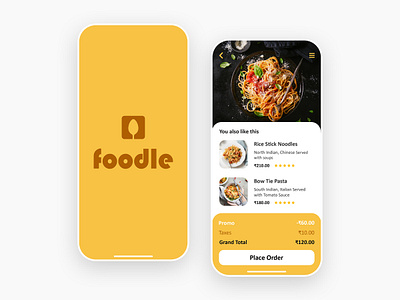 Foodle - Food Delivery Mobile App android android app android app development app app design application design creative design designer ios mobile app development company mockup template ui uidesign uiux web development company