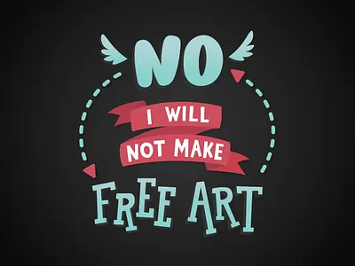 Lettering Vector - No Free Art graphic design handlettering illustration lettering vector