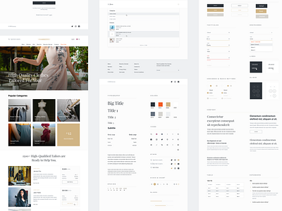 Fashion tailor's website catalog clean fashion interface simple styleguide ui ux web webdesign