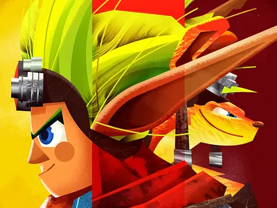 The Jak and Daxter Soundtrack (Vinyl Design) - Front Cover art direction fangamer graphic design illustration naughty dog playstation pop culture soundtrack vector vinyl