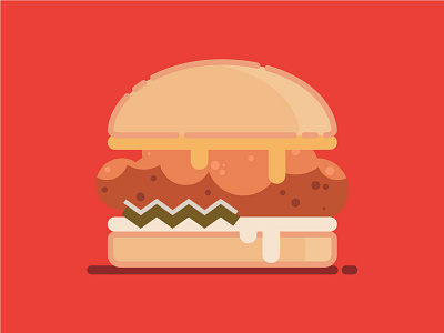 24. Fried Chick-Un Sandwich - Rockin Hot Chick-Un chicken chicken sandwich food food icon fried chicken icon icon design la food los angeles vector vector illustration