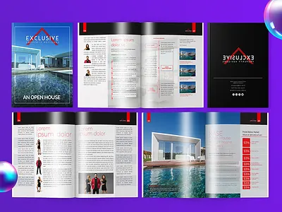 Real Estate Magazine booklet branding brochure brochure layout clean design flyer design magazine real estate realestate