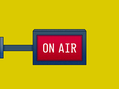 WFH Essential Tech: On Air broadcast concept icon illustration radio recording spot illustration vector