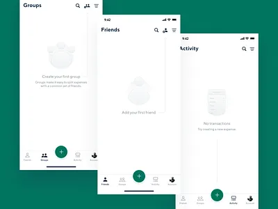 Empty States - Light and Dark Mode app app design coin dark dark mode finance group icon icon design icon set illustration list mobile money people person redesign transaction ui ui ux