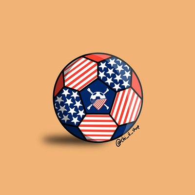 American Outlaws Soccer Ball america american flag american outlaws branding champions design futball futbol illustration logo soccer sticker stickermule usmnt uswnt worldcup