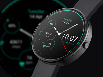 Green Line - Watch Face Design dailyui design galaxy watch samsung smartwatch ui ui exploration ux uxdesign watch watchface