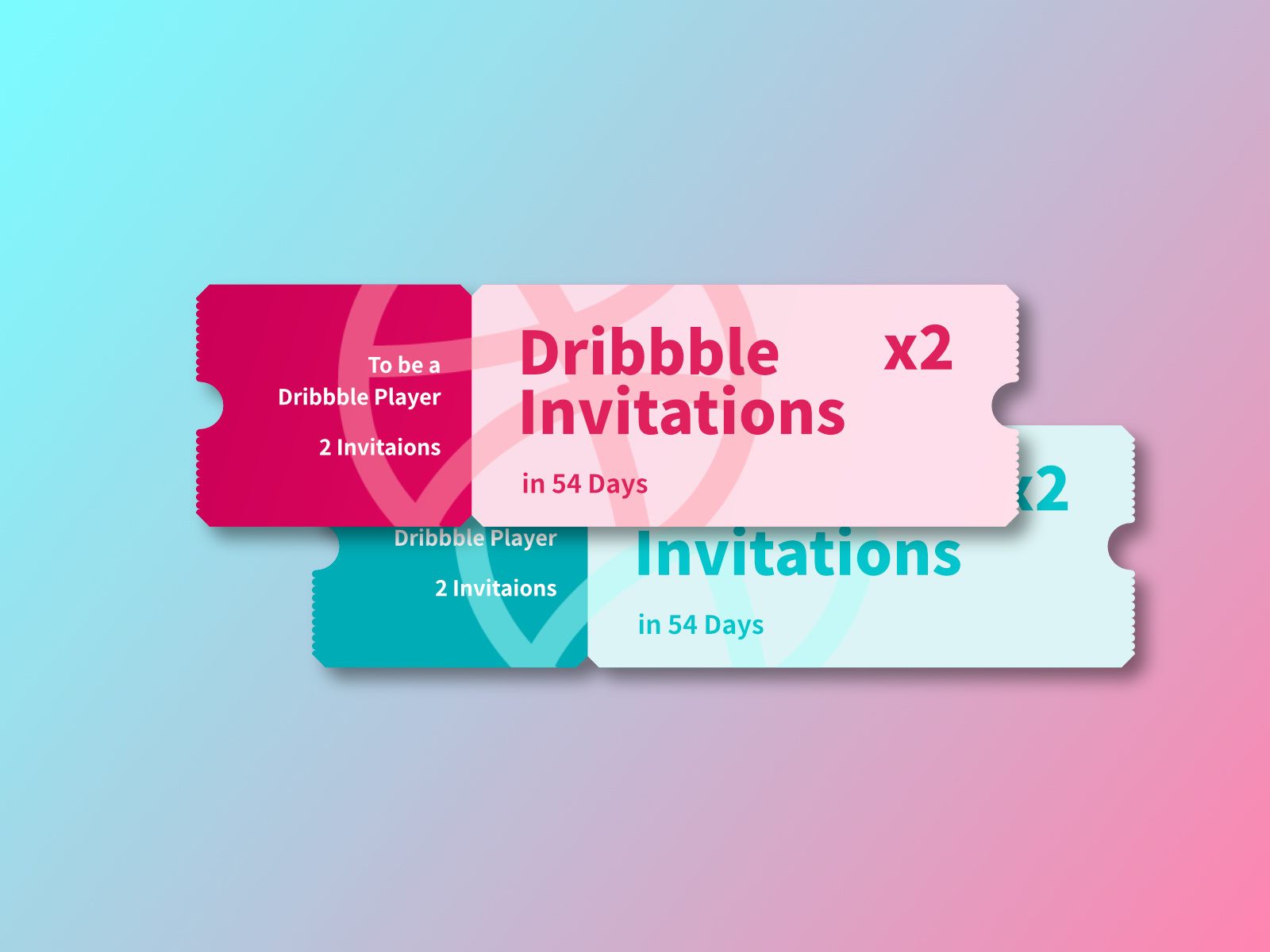 Example of Dribbble Invitations