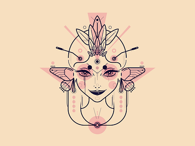 Fairy Queen cosmic design fairy fairy tale fantasy fantasy art geometry illustration lines minimal rpg scifi vector