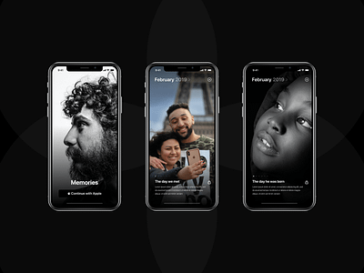 Memories || iOS Application app app design application ui dark mode dark theme dashboard design ios app ios app design ios application ios apps ui ux uxdesign xcode