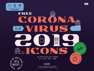 FREE!! CORONAVIRUS (COVID-19) ICONS coronavirus covid covid 19 design free freebies icon icons iconset illustration line vector