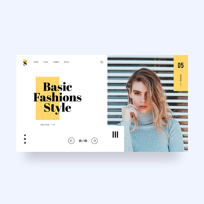 Web Design for Fashion Style aesthetic creative dribbble fashion fashion design landingpage minimalist minimalistic simple ui uiux webdesign white