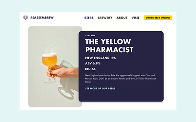 Brewery Product Page Concept concept ui