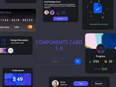 Card Components 1.0 adobexd card card design cards ui component design components composition design freebie icon ios minimal sketch ui uidesign ux webdesign
