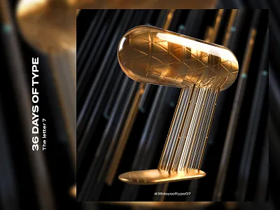 36 Days of Type | 7 | Adobe Dimension CC 36daysoftype 36daysoftype07 3d 3dtype 7 adobedimension art graphics letters type typography