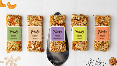 Finik- Cereal bars packing design food logo logo design packaging