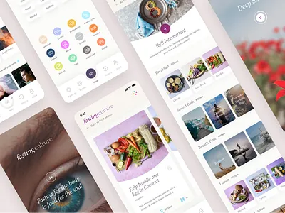 Fasting Culture Mobile App app ayurveda design fasting food app health mobile app platform ui ux wellbeing