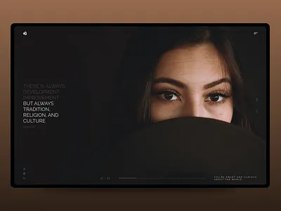 Concept "Discrepancy" app concept dark theme design girl interaction interface landing page minimal news photo ui user experience ux web web design web concept web design web page webdesign