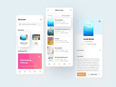 Goodreads Concept - Redesign app book bookshelf bookstore goodreads interface ios ios 11 iphone mobile review ui ux
