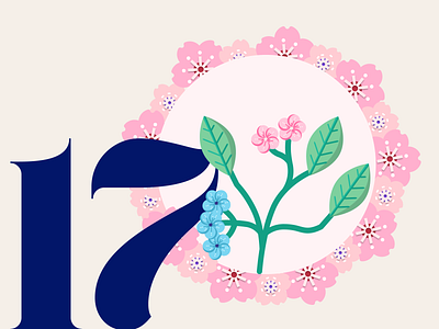 21 DAYS 17 delicate design challenge flowers flowers illustration lockdown pink visual design