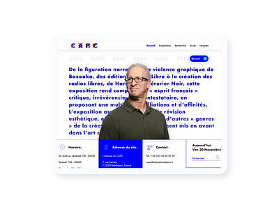 New CAPC Website art calendar contact design form hours icon iconography logo museum typography ui ux web