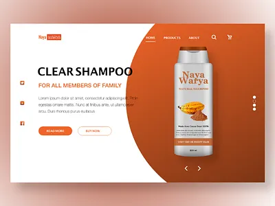 Shampoo product landing page adobe xd adobexd landing page landingpage product design shampoo site uidesign web web design website
