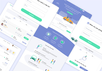 Car Sharing Service design uiux ui ux web design