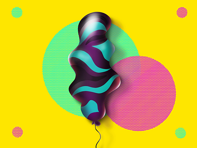 Balloon pink yellow