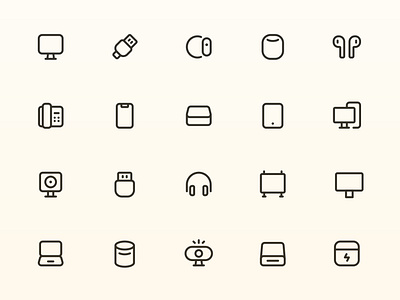 Myicons — Computers, Devices vector line icons pack essential icons flat icons icon design icon pack icons icons design icons pack interface icons line icons myicons ui ui design ui designer ui icons ui kit ui pack ui set web design web designer web ui