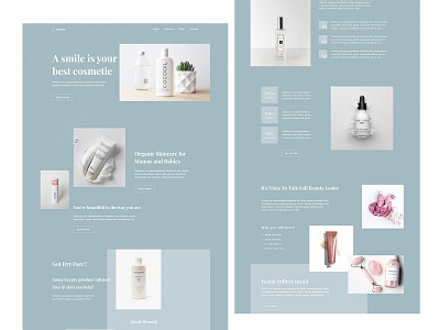 Beauty Store | Ladies Product app beauty beauty product beauty product website card cosmetic cosmetics website hair landing page saloon spa
