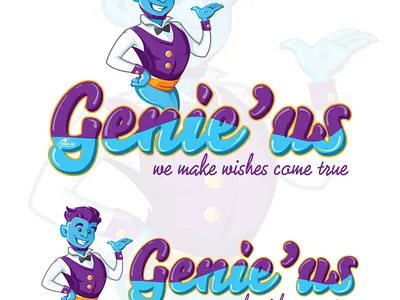 Genie'us Logo & Brand name adobe advertising branding design illustration illustrator logo minimal new vector