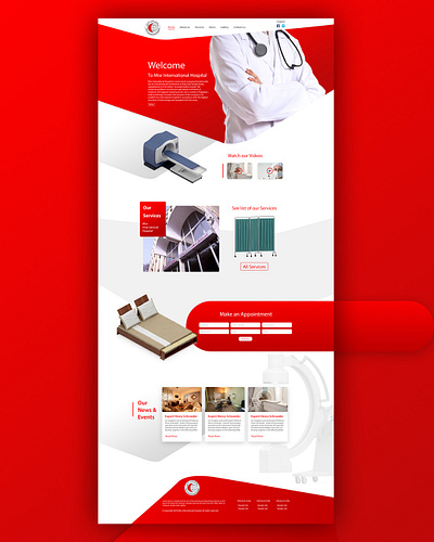 Misr International Hospital Design & Development clinic design doctor hospital hospital website illustration misr misrhospital ui ux waleedsayed website