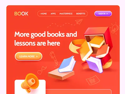 Listen to books /web book illustration lovely web