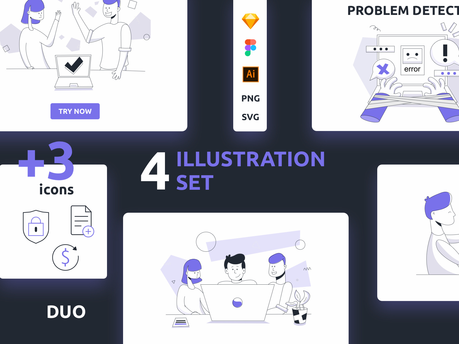 DUO Vector Illustration Set by Toms Stals on Dribbble