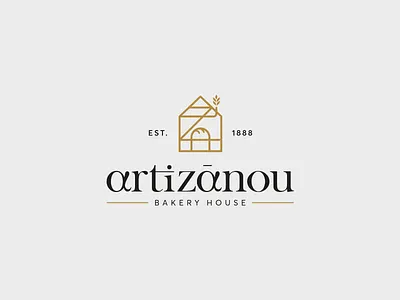 Artizanou bakery house bakery bakery logo brand bread breakfast coffee cursordesign cursordesignstudio design fresh graphic graphicdesign handmade house icon illustration logo monogram morning typography