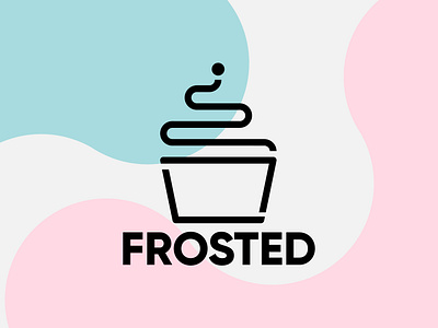 FROSTED brand brand design brand identity branding branding design cupcake dailylogochallenge flat icon logo logo design logodesign logos logotype minimal monoline