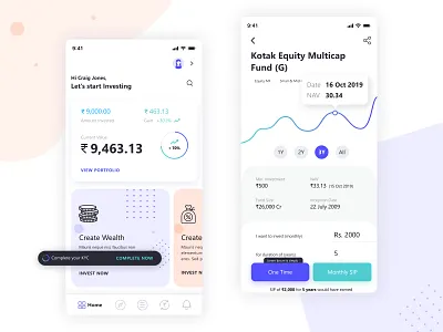 Smart Investment app investment sip ui