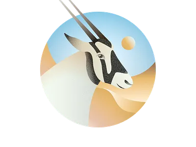 Oryx desert design digital illustration oryx texture vector