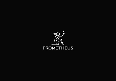 Prometheus creative design designer graphic greek human line logo logos man minimal mitology modern prometheus