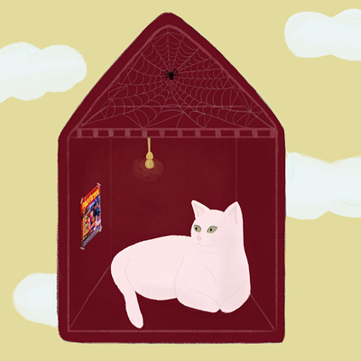 Quarantine be like animal illustration cat digital illustration home house illustration quarantine stayhome wacom intuos