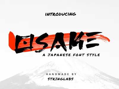 Osake - Japanese Font asian bold brush calligraphy casual elegant fuji handdrawn handlettering ink japan japanese kyoto ninja stylish