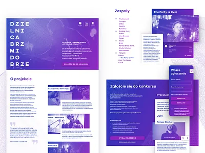 Dzielnica Brzmi Dobrze — Landing page landing landing page minimal mobile music responsive rwd ui web design website