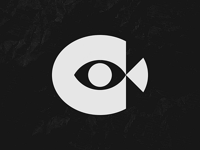 Letter C branding eye fish icon letter logo mark
