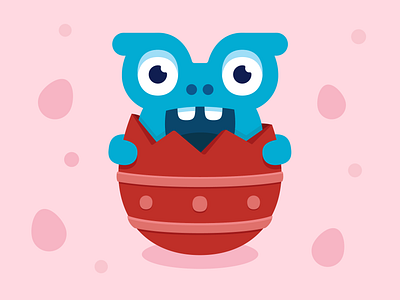 Easter monster branding character chocolate cute design easter easter egg egg illustration monster monster club vector