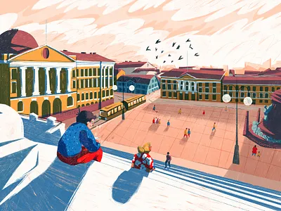 Helsinki city city illustration cityscape culture digital art finland helsinki illustraion tour tourisminhyderabad trip