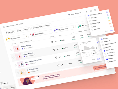 Dashboard campaigns branding campaign dashboard design figma filter folder illustration metric minimal minimalistic product ui ui design ux web