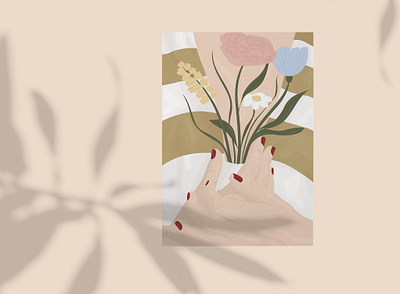 wildflowers design flat flower flower illustration graphic design illustration illustrator minimal minimalist minimalistic shadow simple vector wildflower