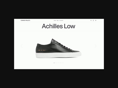 Common Project — Minimalist footwear brand web design ecommerce design fashion brand footwear minimal minimal design minimalist minimalistic online shop online store